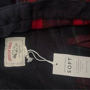 American eagle checkered flannel with hood